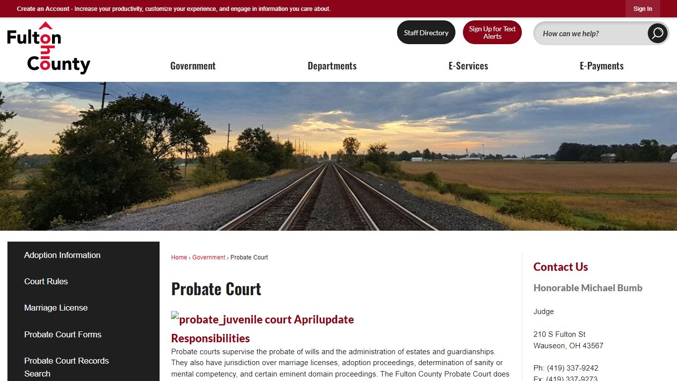 Probate Court | Fulton County, OH - Official Website